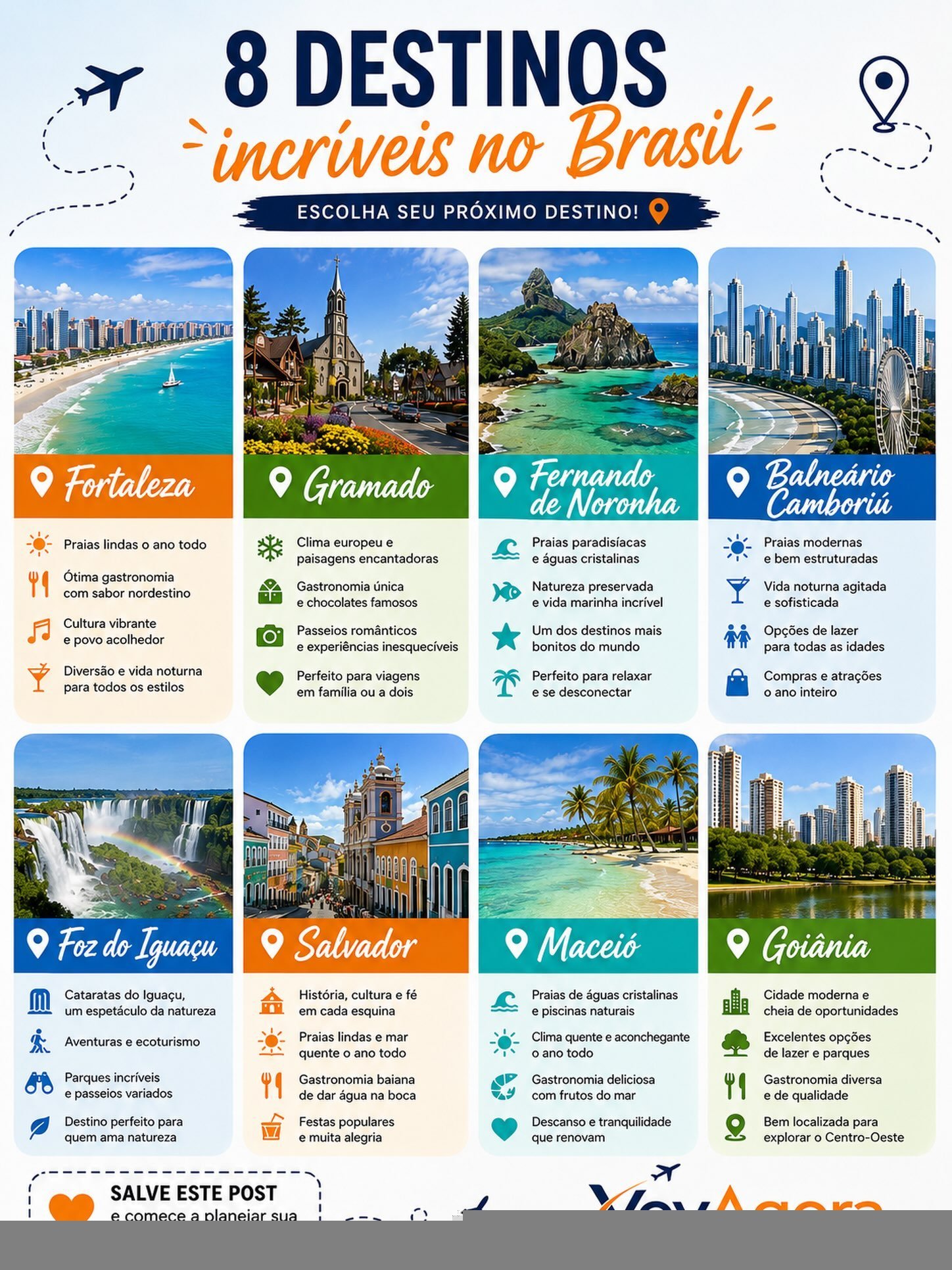Destinos incríveis no Brasil